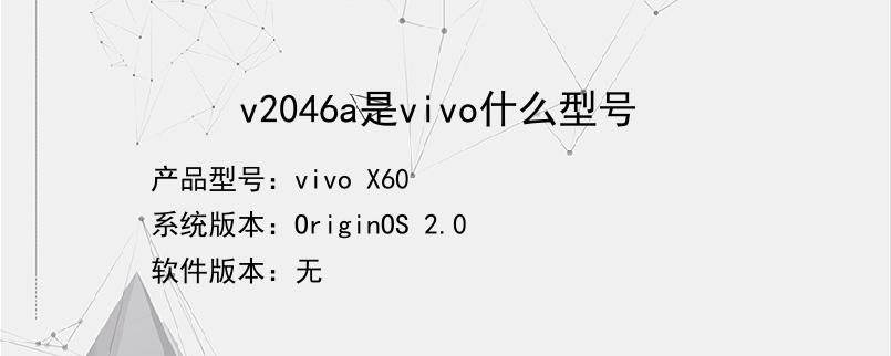 v2046a是vivo什么型号