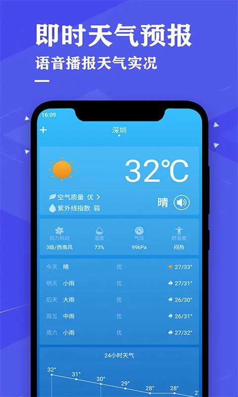 即时天气预报