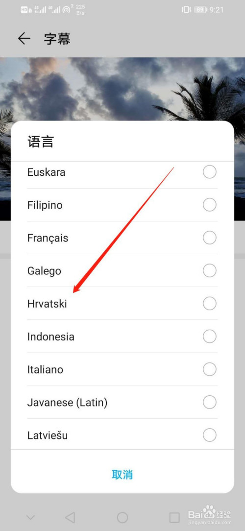 华为手机如何设置字幕语言为Hrvatski